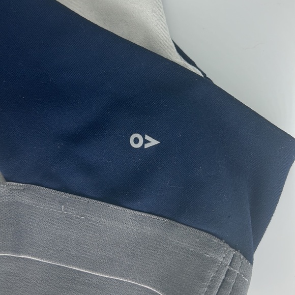 Outdoor Voices Criss Cross Back Sports Bra Navy and Gray Unpadded Large - Picture 3 of 7
